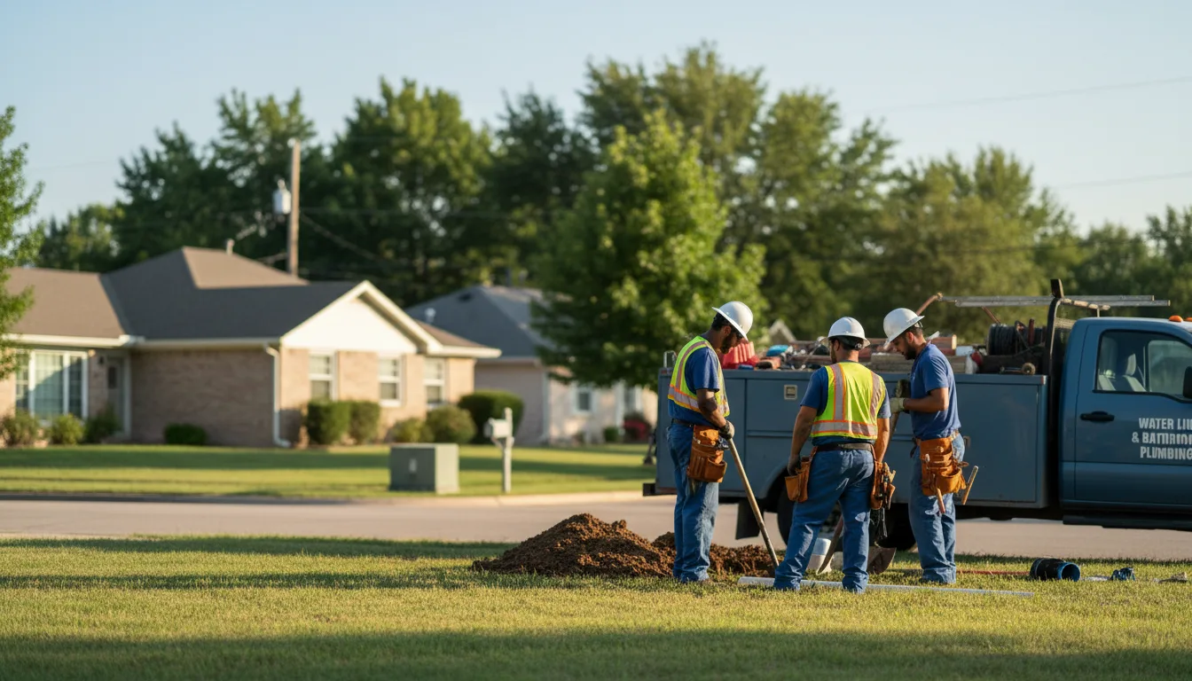 Residential water line and bathroom plumbing service in Ricketts, IA
